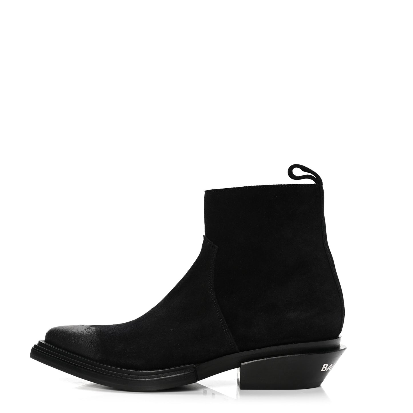 Suede Santiag Western Boots 35.5 Black