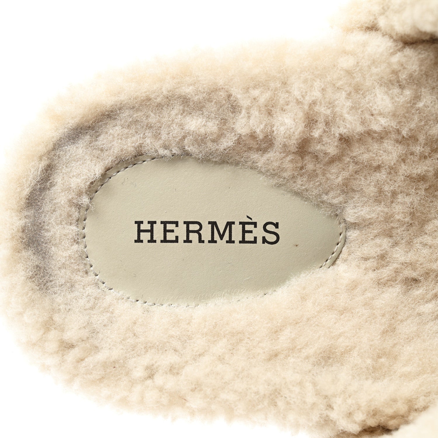 Hermes Woolskin Womens Chypre Sandals 39 Ecru 7 of 9