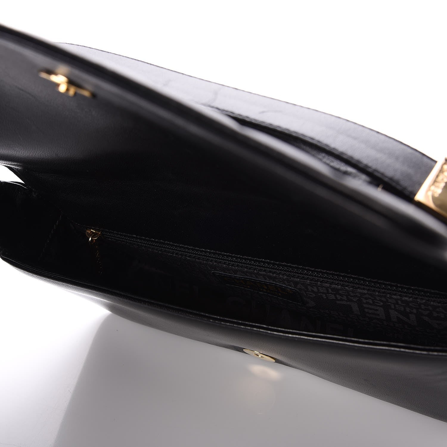 Chanel Lambskin Quilted CC Chocolate Bar Flap Black 5 of 8