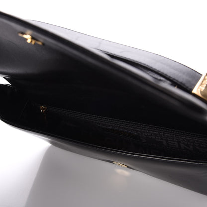 Chanel Lambskin Quilted CC Chocolate Bar Flap Black 5 of 8