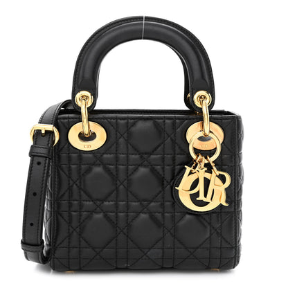 Christian Dior Lambskin Cannage Mini Lady Dior Black 1 of 10