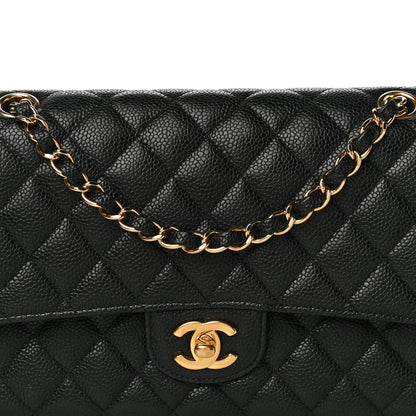 Chanel Caviar Quilted Medium Double Flap Black 8 of 11