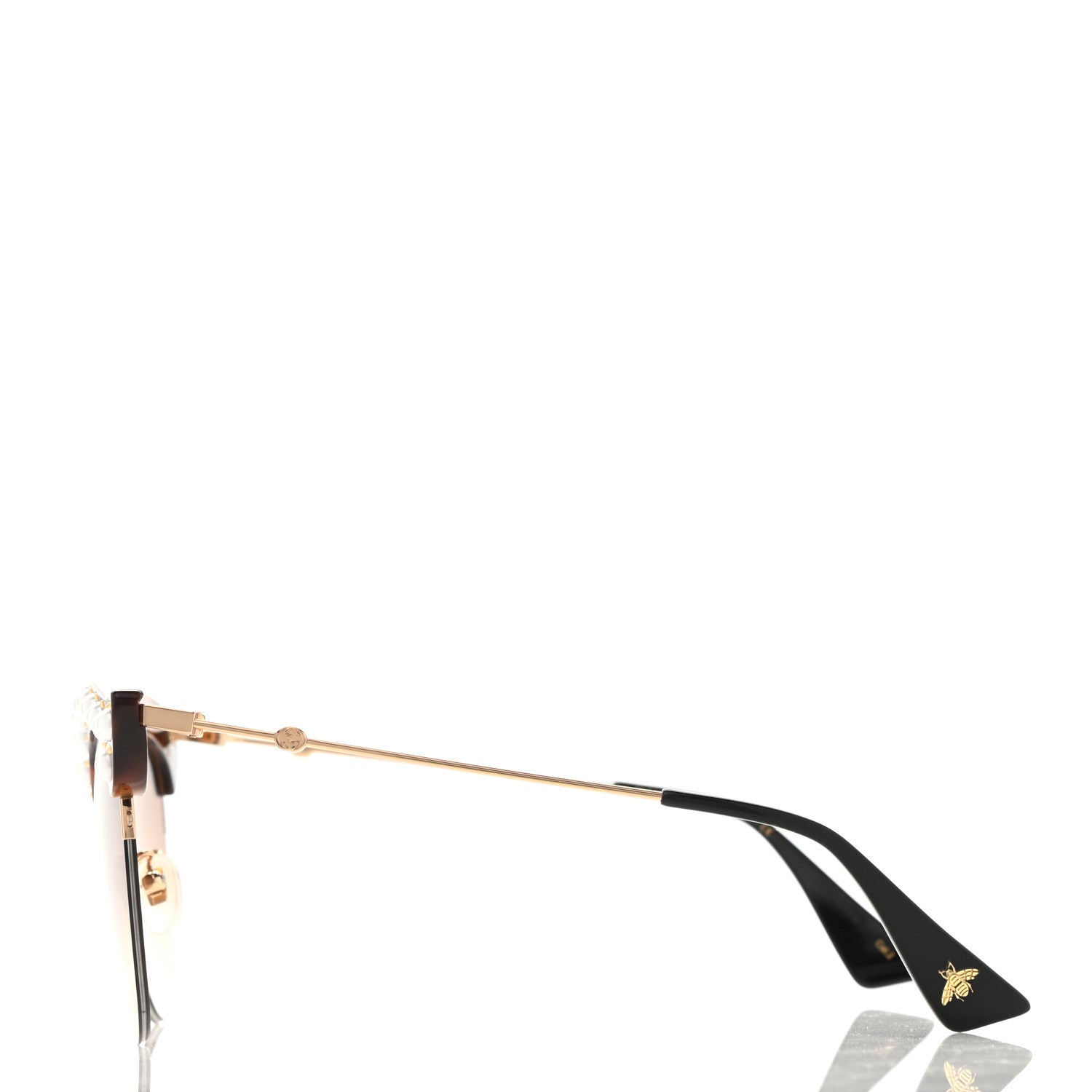 Gucci Pearl Cat Eye Sunglasses GG0212S Tortoise 3 of 8