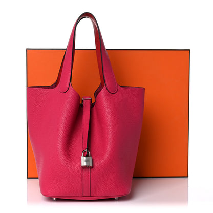 Hermes Taurillon Clemence Picotin Lock 22 MM Rose Mexico 11 of 11