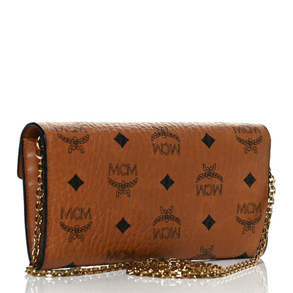 MCM Visetos Large Patricia Wallet On Chain Cognac 3 of 11