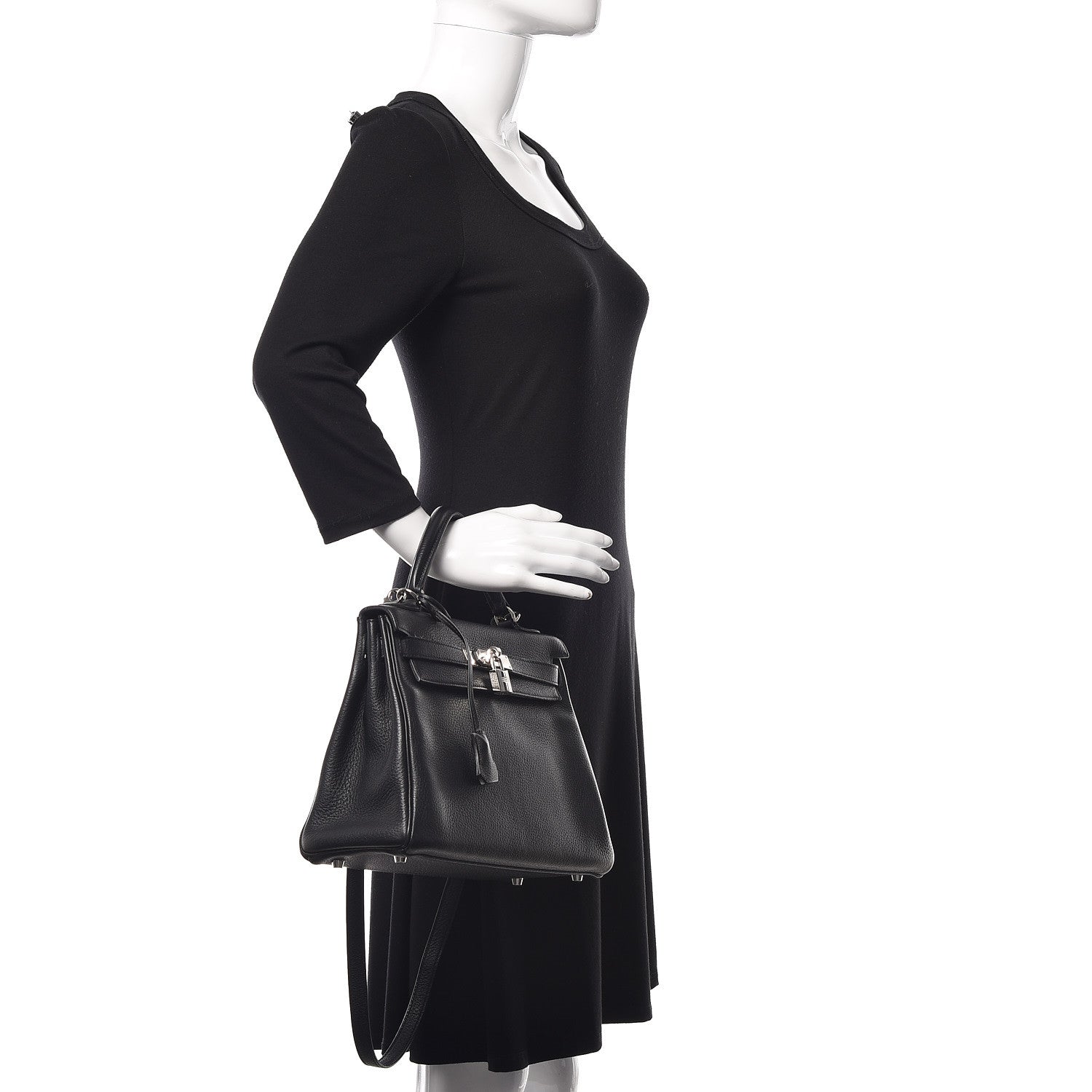 Hermes Taurillon Clemence Kelly Retourne 28 Black 2 of 45