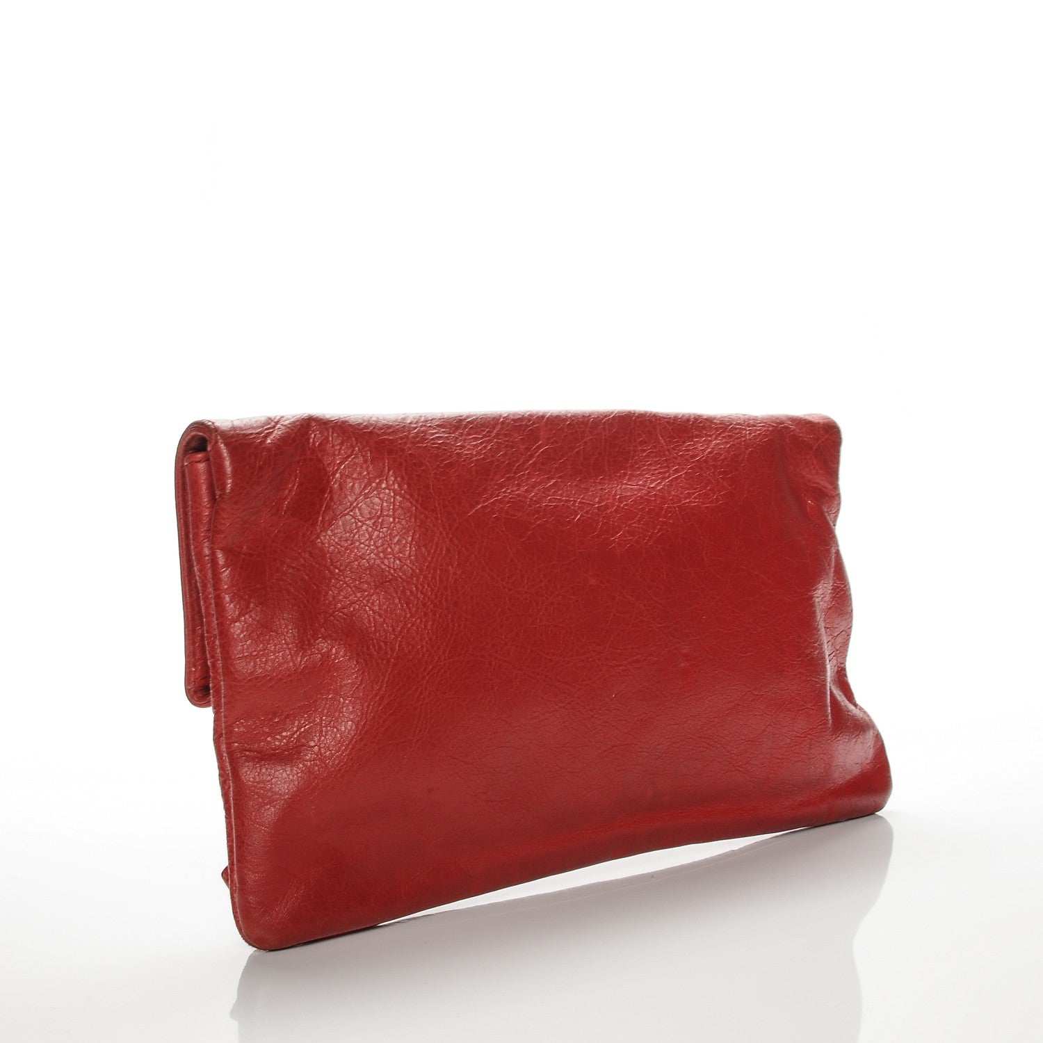 Balenciaga Agneau Giant 21 Rose Gold Hardware Envelope Clutch Rouge Coquelicot 3 of 8