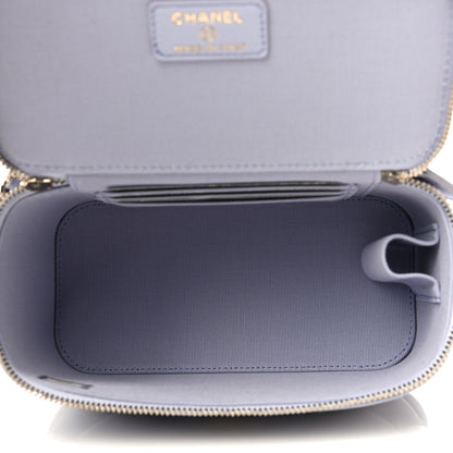Chanel Lambskin Quilted Small Top Handle Vanity Case With Chain Light Purple 5 of 11