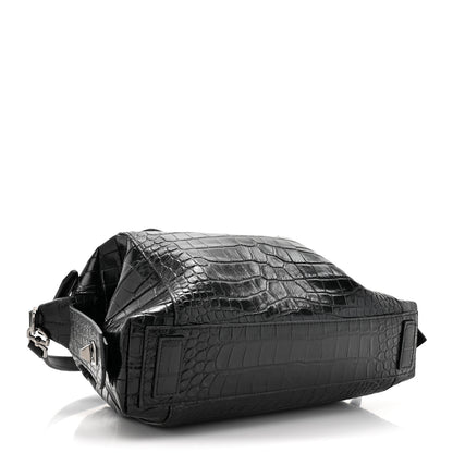 Givenchy Calfskin Crocodile Embossed Medium Soft Antigona Black 4 of 14