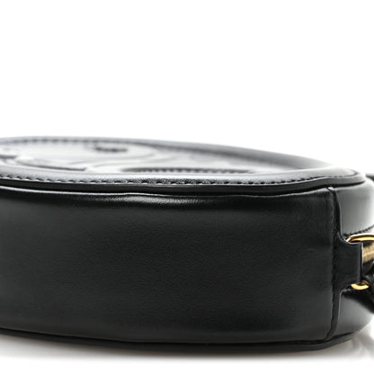 Celine Smooth Calfskin Cuir Small Triomphe Oval Crossbody Purse Black 10 of 10