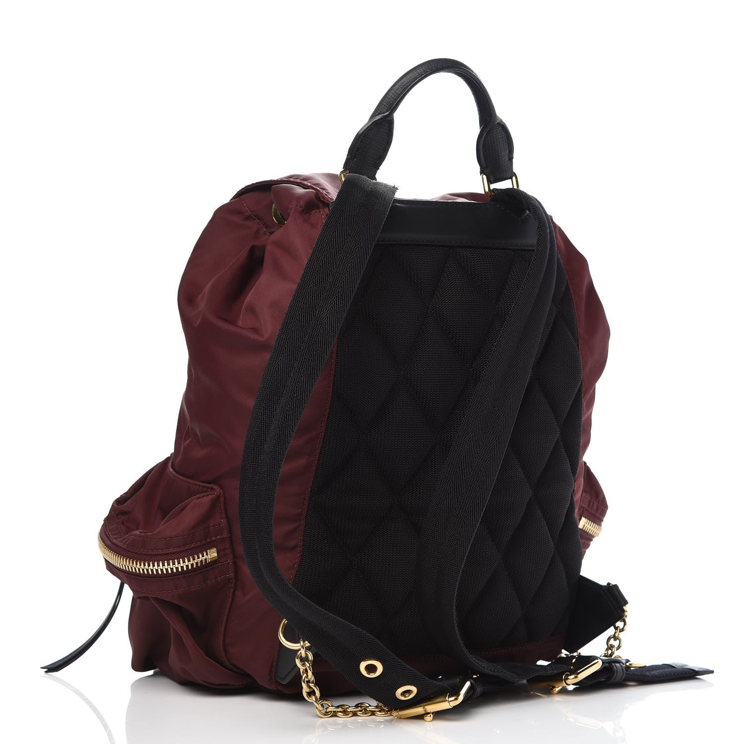 Burberry Nylon Large Rucksack Backpack Burgundy Red 3 of 10