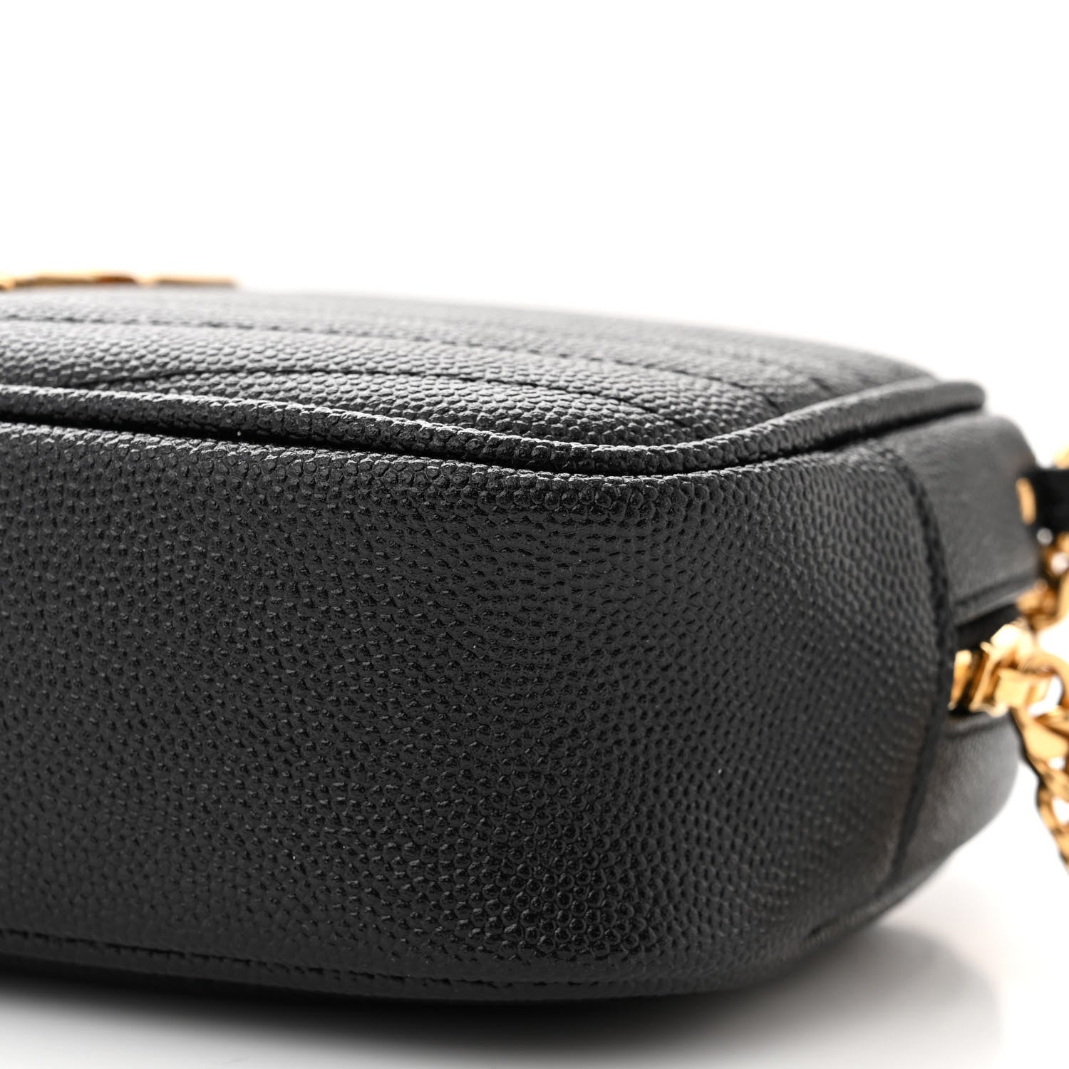 Saint Laurent Grain De Poudre Matelasse Monogram Mini Lou Camera Bag Black 10 of 11
