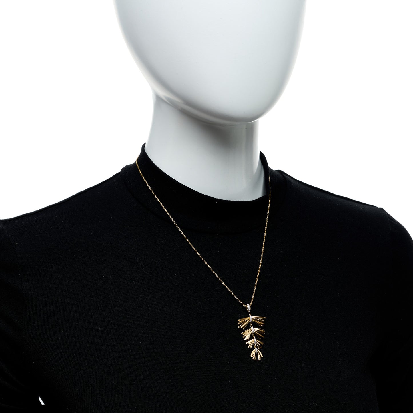 18K Yellow Gold Diamond Angelika Fringe Pendant Necklace