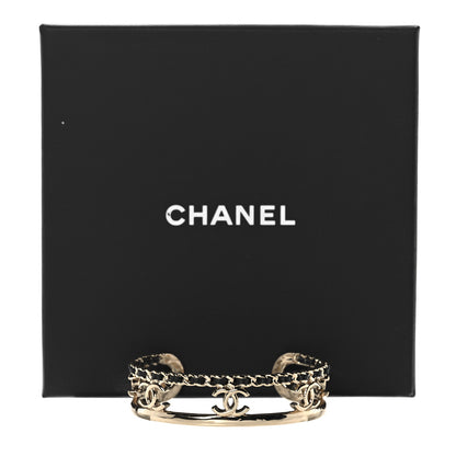 Chanel Metal Lambskin Chain CC Bracelet M Gold 5 of 5