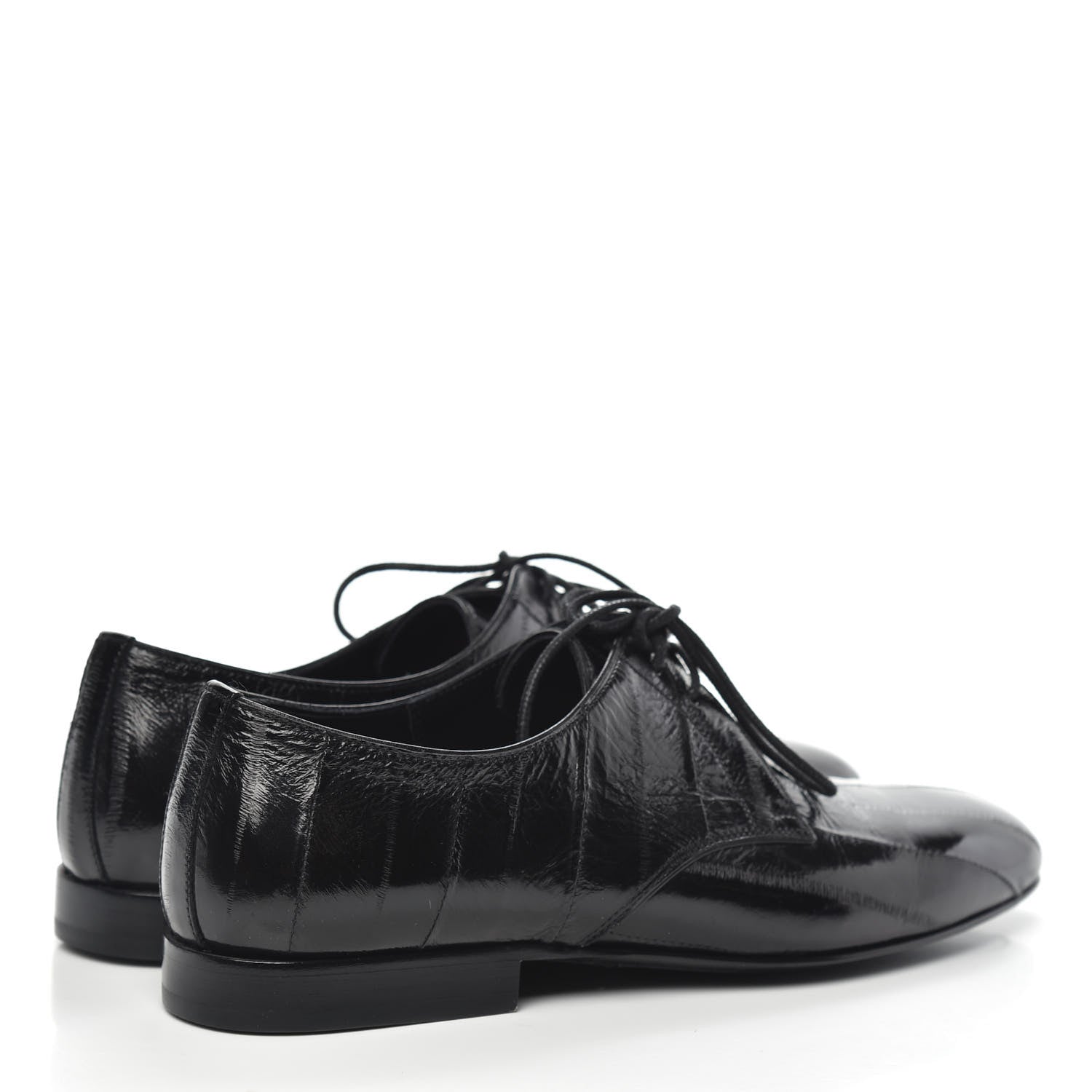 Saint Laurent Eel Lace Up Oxfords 36 Black 4 of 9