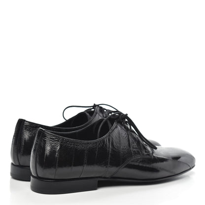 Saint Laurent Eel Lace Up Oxfords 36 Black 4 of 9