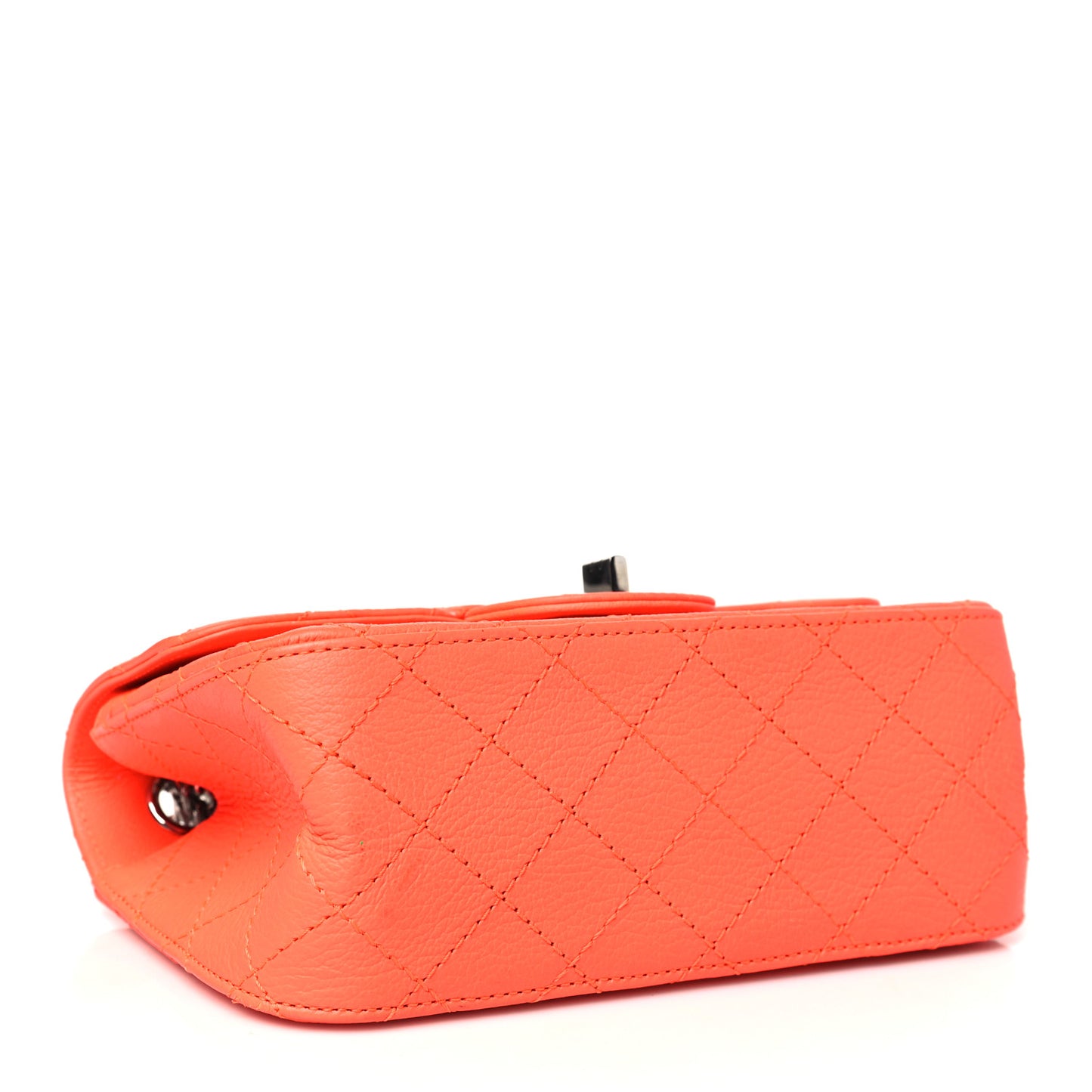 Goatskin Quilted 2.55 Reissue Mini Flap Orange