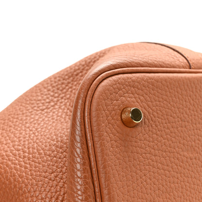Hermes Taurillon Clemence Matte Alligator Picotin Lock Touch 22 MM Gold 11 of 12