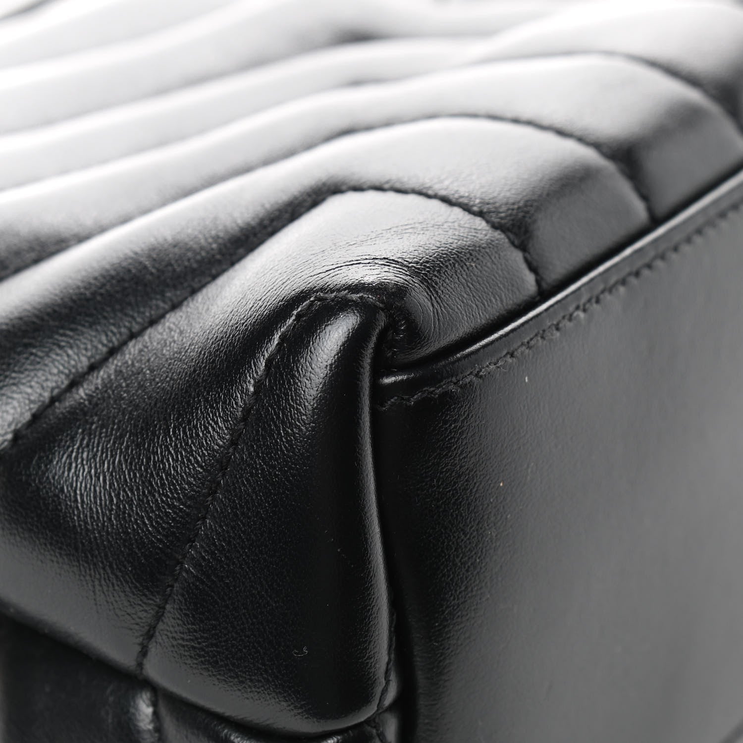 Saint Laurent Calfskin Y Quilted Monogram Small Loulou Chain Satchel Black 12 of 15