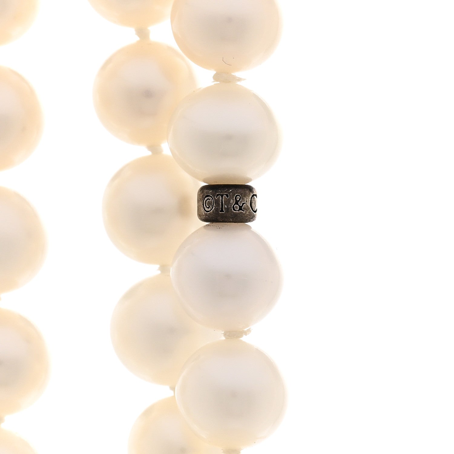 Tiffany Sterling Silver Pearl 7.5-8mm Ziegfeld Strand Necklace 96" 4 of 5