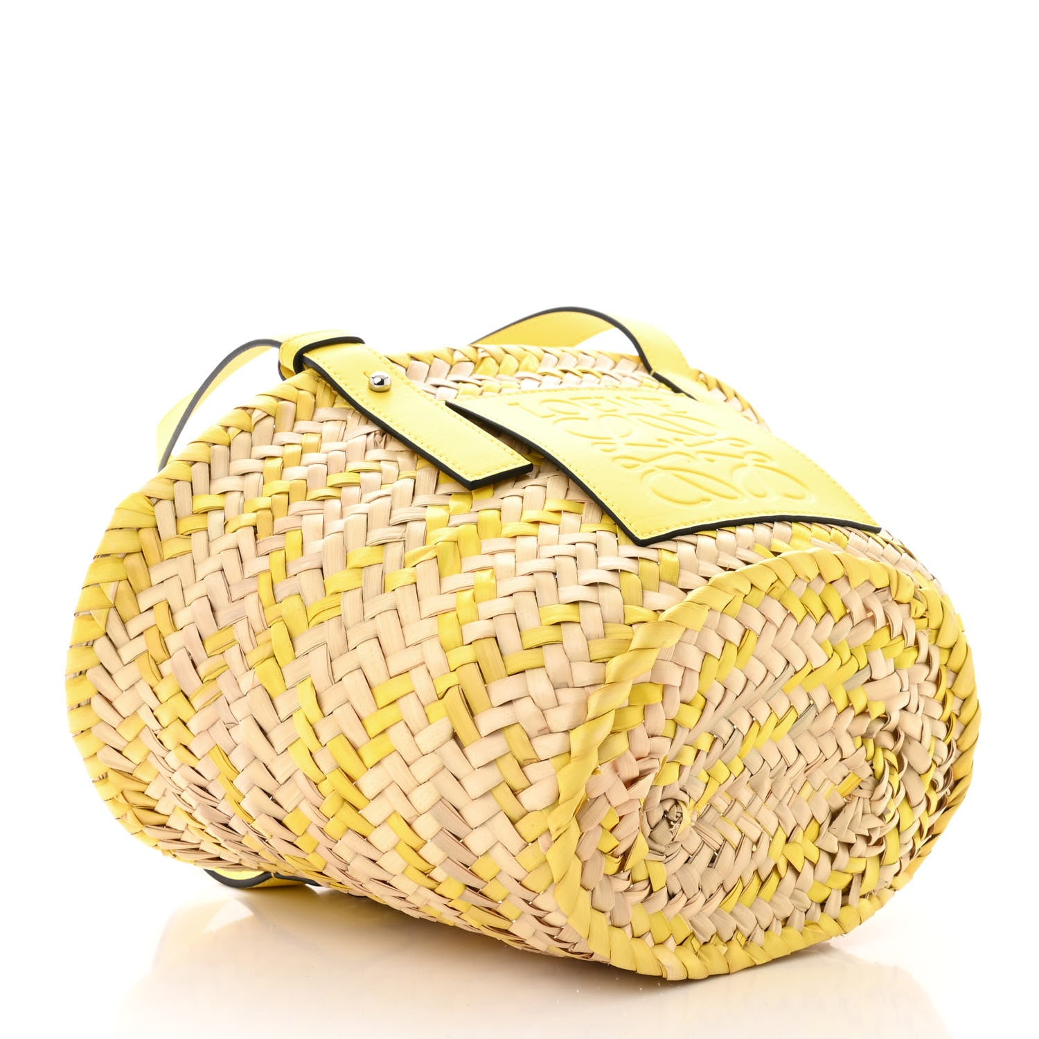 Loewe Raffia Small Basket Tote Bag Natural Yellow 4 of 9