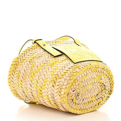 Loewe Raffia Small Basket Tote Bag Natural Yellow 4 of 9