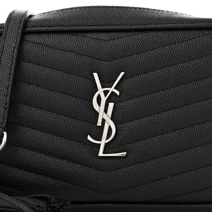 Saint Laurent Grain De Poudre Matelasse Monogram Mini Lou Camera Bag Black 8 of 10
