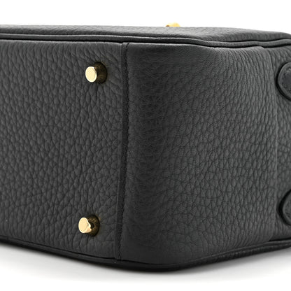 Hermes Taurillon Clemence Mini Lindy 20 Black 9 of 11