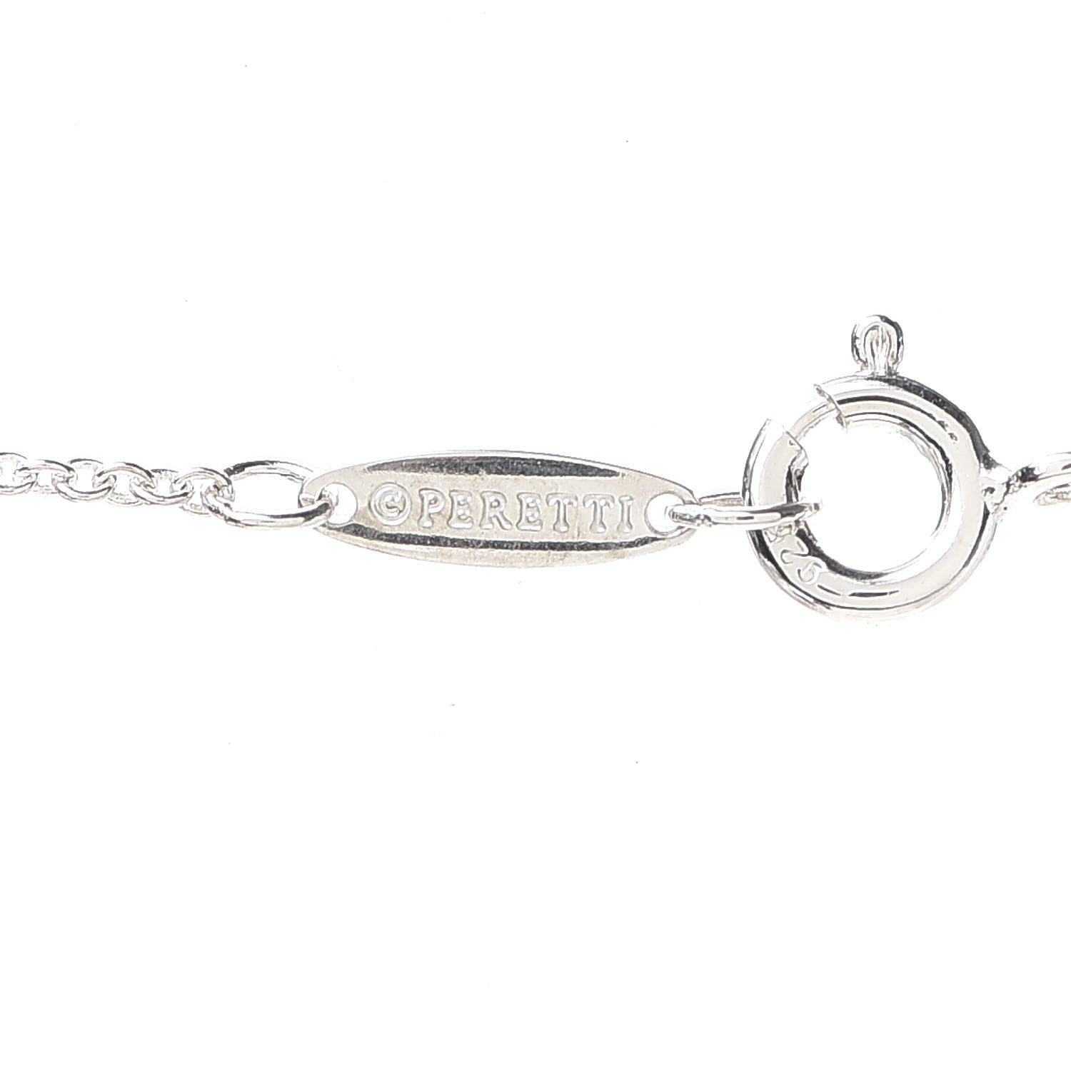 Tiffany Sterling Silver 14mm Elsa Peretti Bean Pendant Necklace 5 of 5
