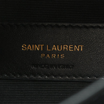 Saint Laurent Suede Y Quilted Monogram Toy Loulou Crossbody Bag Black 7 of 12