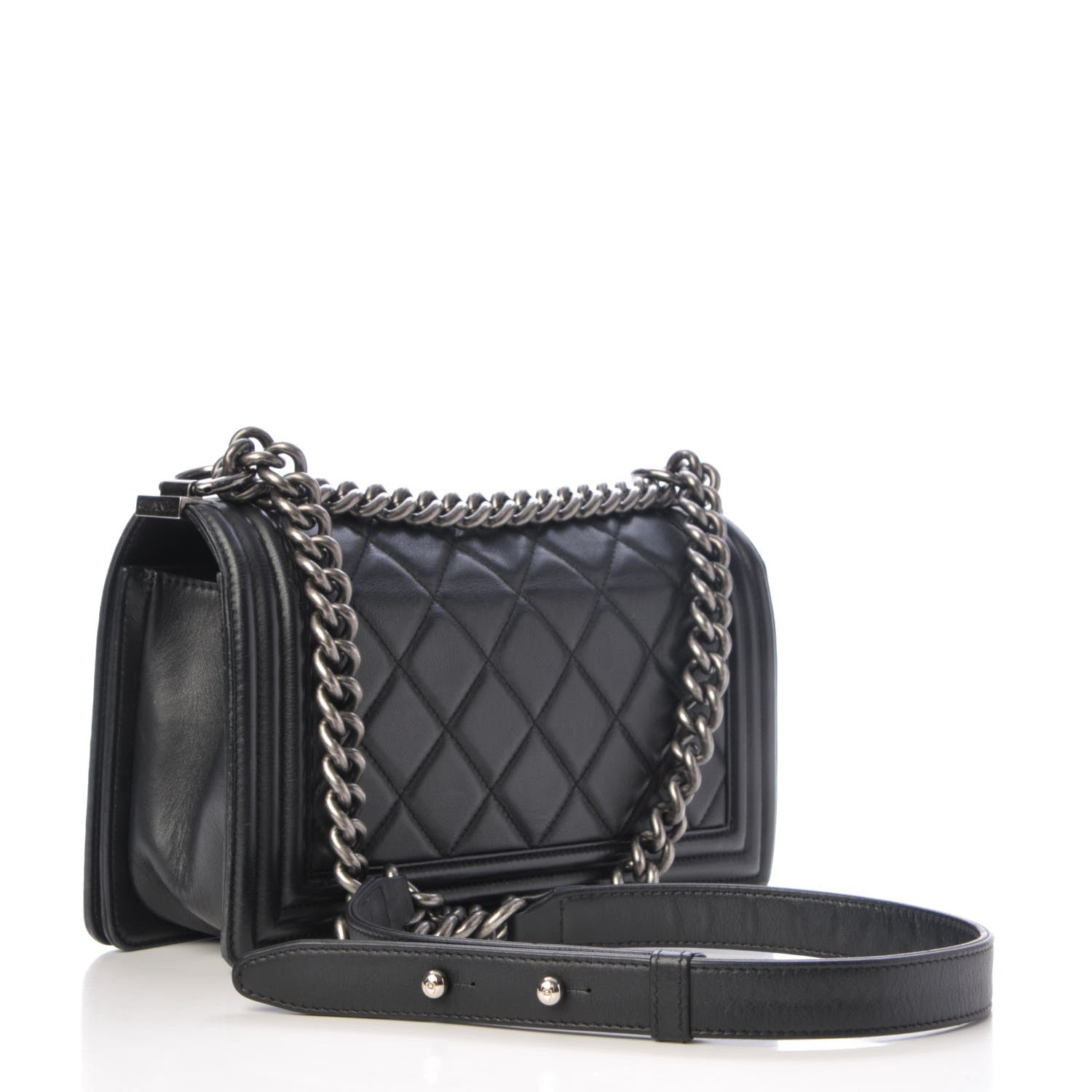 Chanel Calfskin Quilted Medium Boy Flap Black 3 of 13