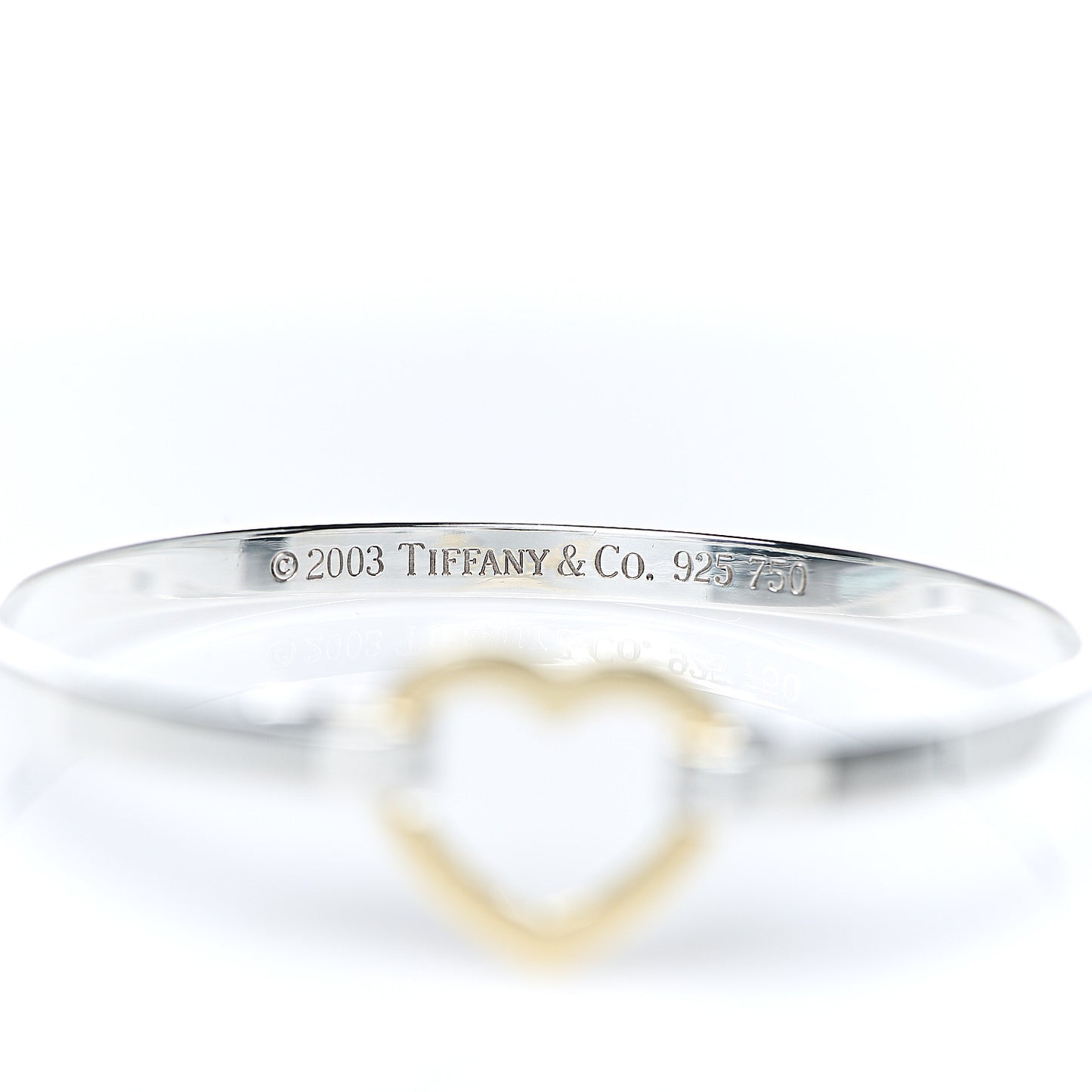 Sterling Silver 18K Yellow Gold Heart Buckle Bracelet