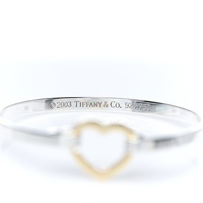 Tiffany Sterling Silver 18K Yellow Gold Heart Buckle Bracelet 3 of 3