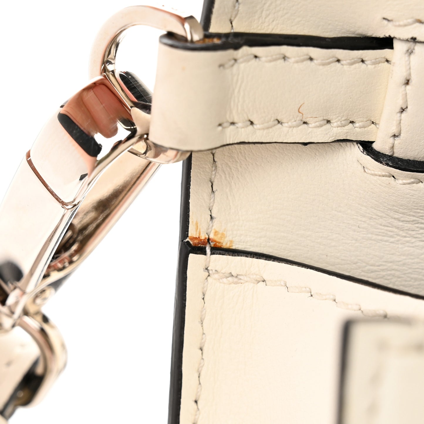 City Calf Plex Ribbon Bag White Black