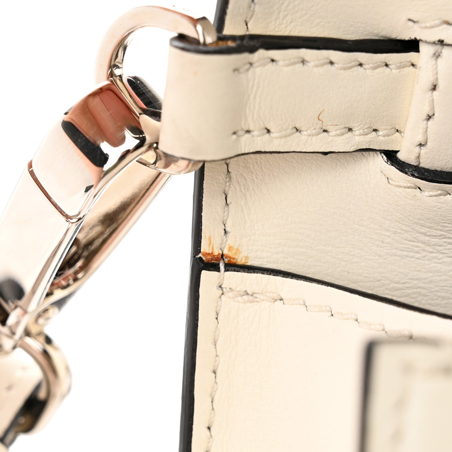 Prada City Calf Plex Ribbon Bag White Black 10 of 12