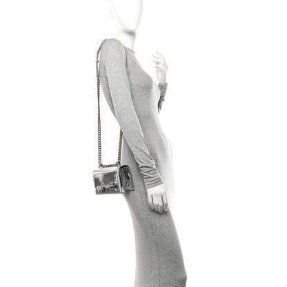 Alexander McQueen Metallic Lambskin Quilted Knuckle Shoulder Bag Silver 2 of 10