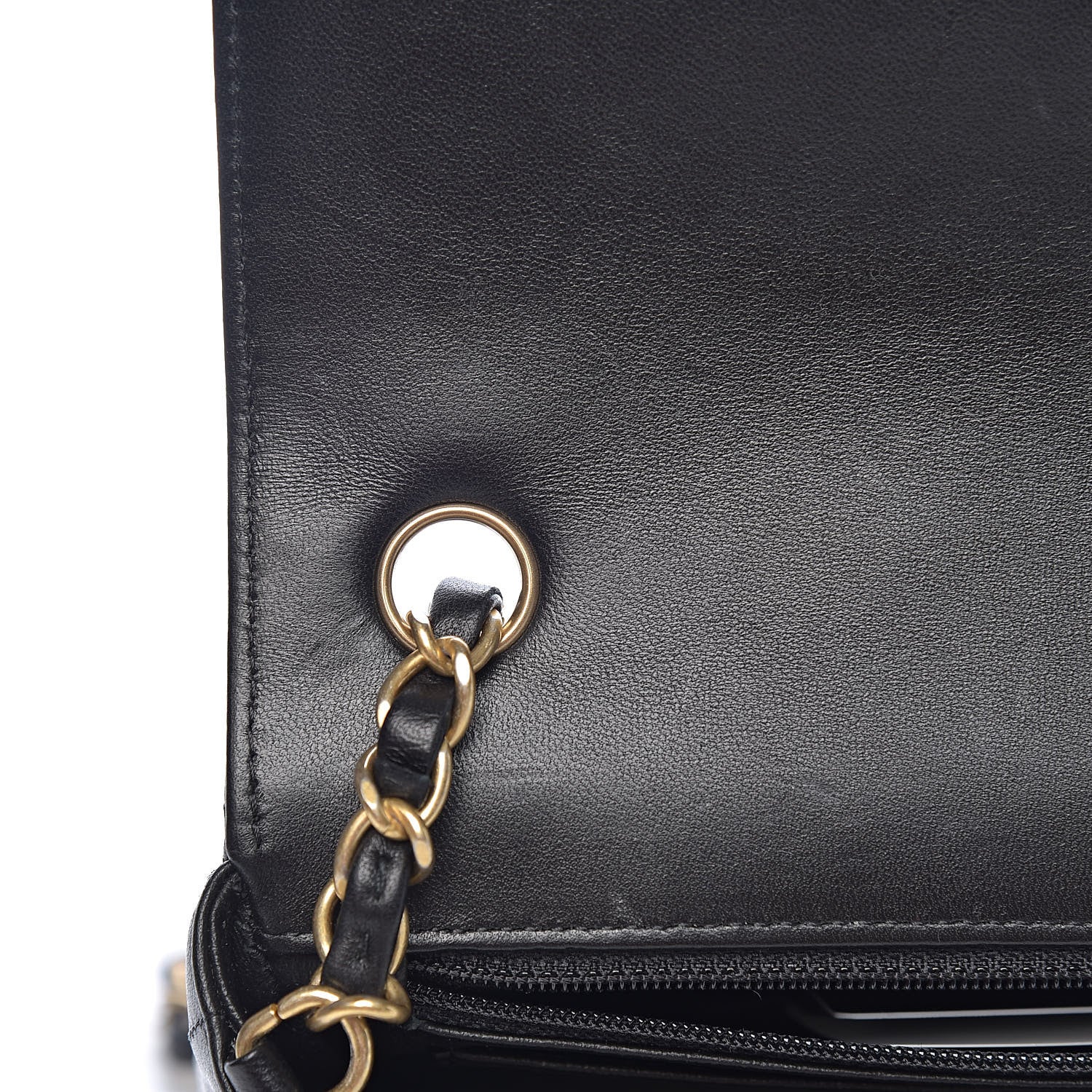 Chanel Lambskin Chevron Quilted Mini Rectangular Flap Black 9 of 14