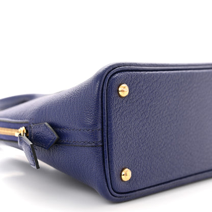 Hermes Chevre Mysore Mini 1923 Bolide Bleu Electrique 9 of 10