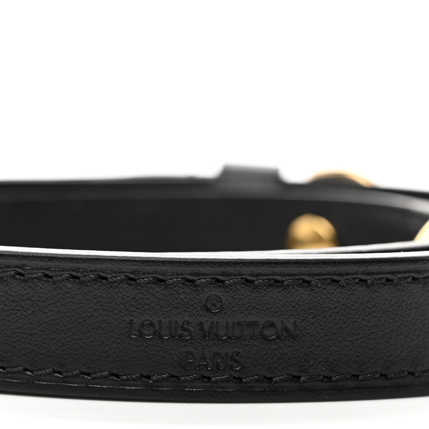 Louis Vuitton Calfskin 16mm Adjustable Shoulder Strap Black 3 of 4