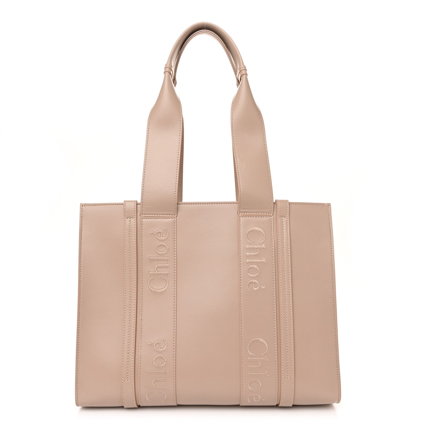 Chloe Calfskin Medium Woody Tote Nomad Beige 1 of 11