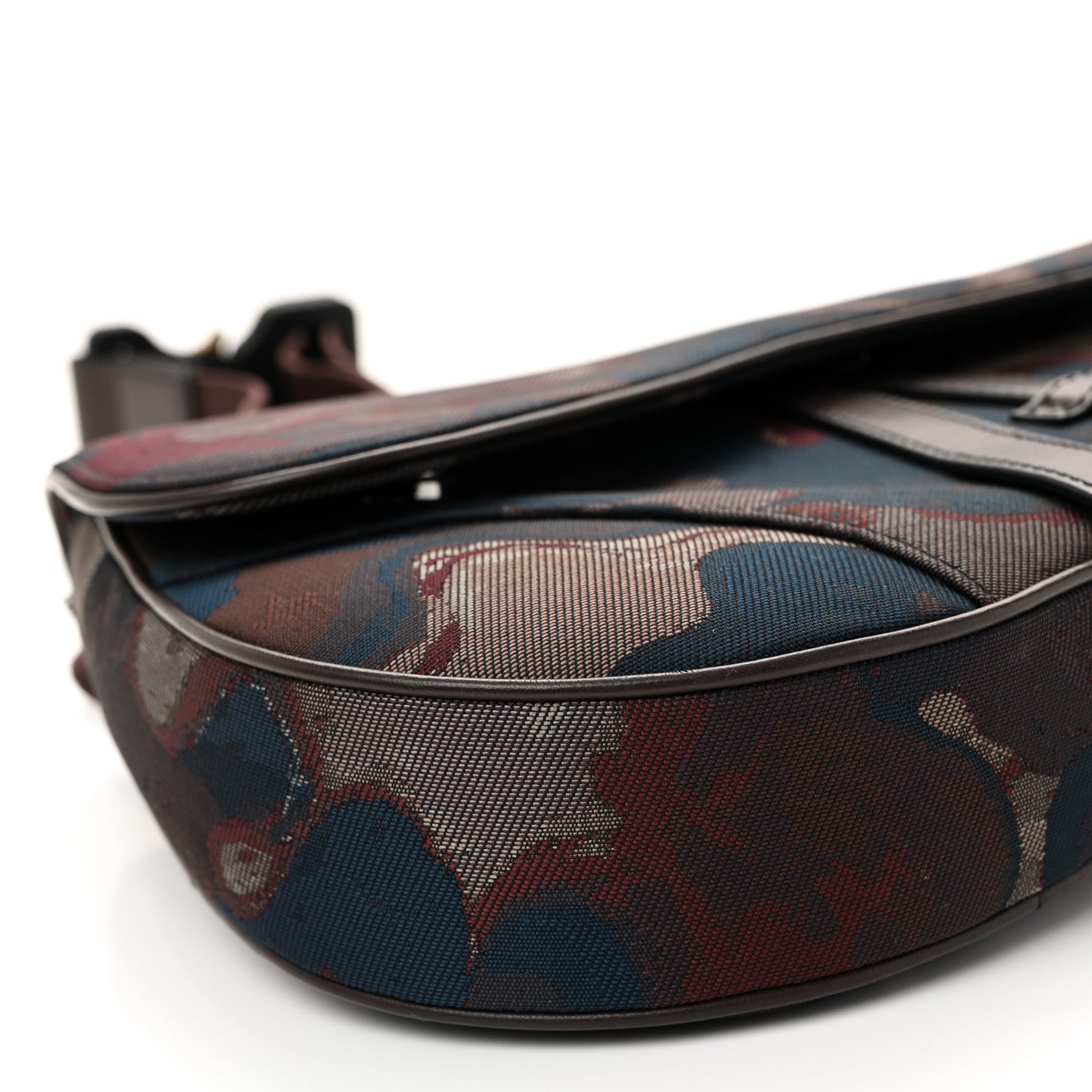 Christian Dior X PETER DOIG Denim Camouflage Saddle Bag Brown 10 of 10