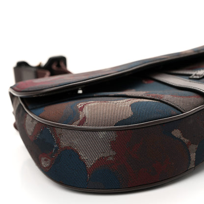 Christian Dior X PETER DOIG Denim Camouflage Saddle Bag Brown 10 of 10