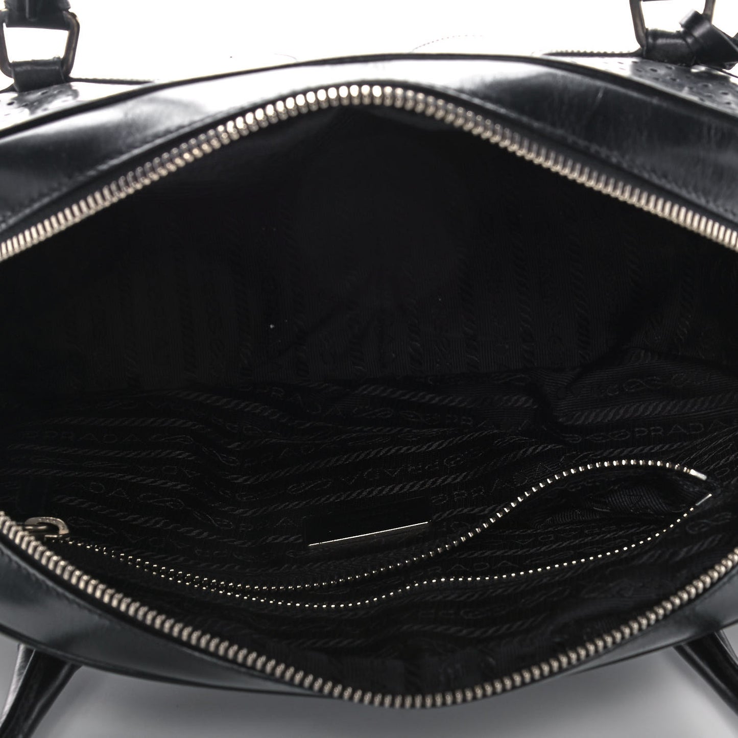 Vitello Drive Perforated Bowling Bag Black