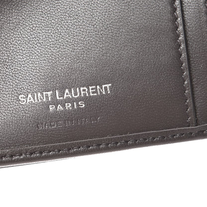 Saint Laurent Lambskin Y Quilted Monogram Compact Loulou Wallet Asphalt 6 of 9