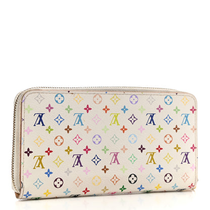 Louis Vuitton Monogram Multicolor Zippy Wallet White Litchi 3 of 14
