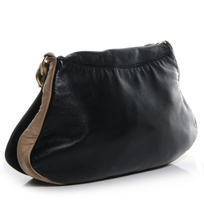 Chanel Lambskin Olsen Flap Bag Black Beige 3 of 8