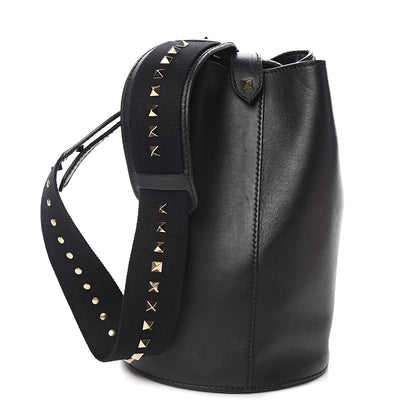 Valentino Garavani Vitello Rockstud Bucket Bag Black 1 of 9