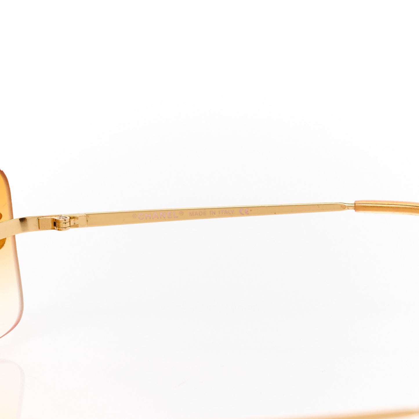 Metal Crystal CC Logo Sunglasses 4017-D Orange