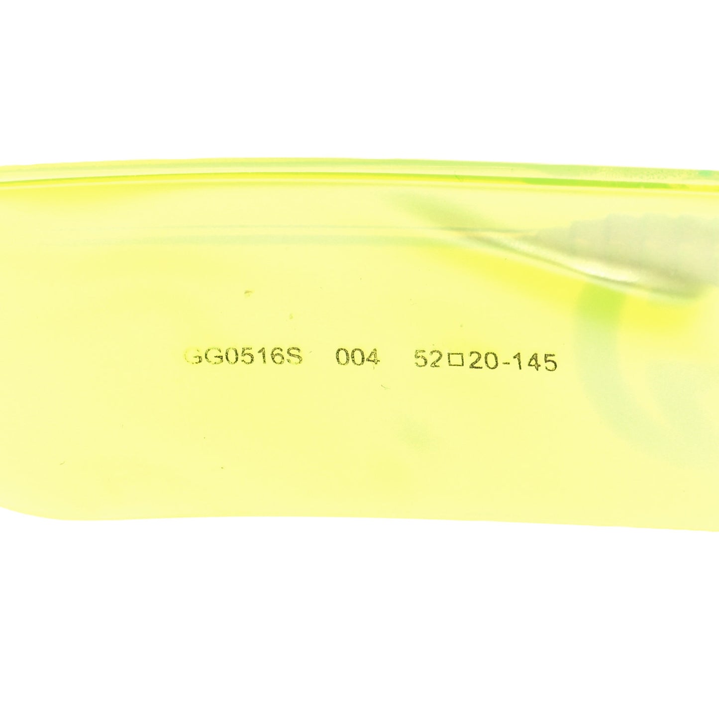 Acetate Rectangular Sunglasses GG0516S Fluorescent Yellow