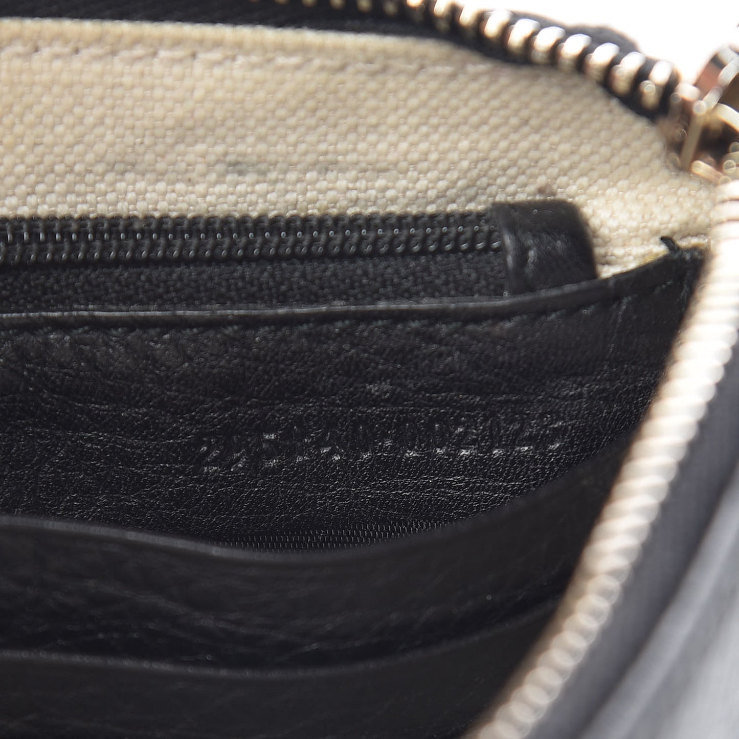 Pebbled Calfskin Soho Wristlet Black